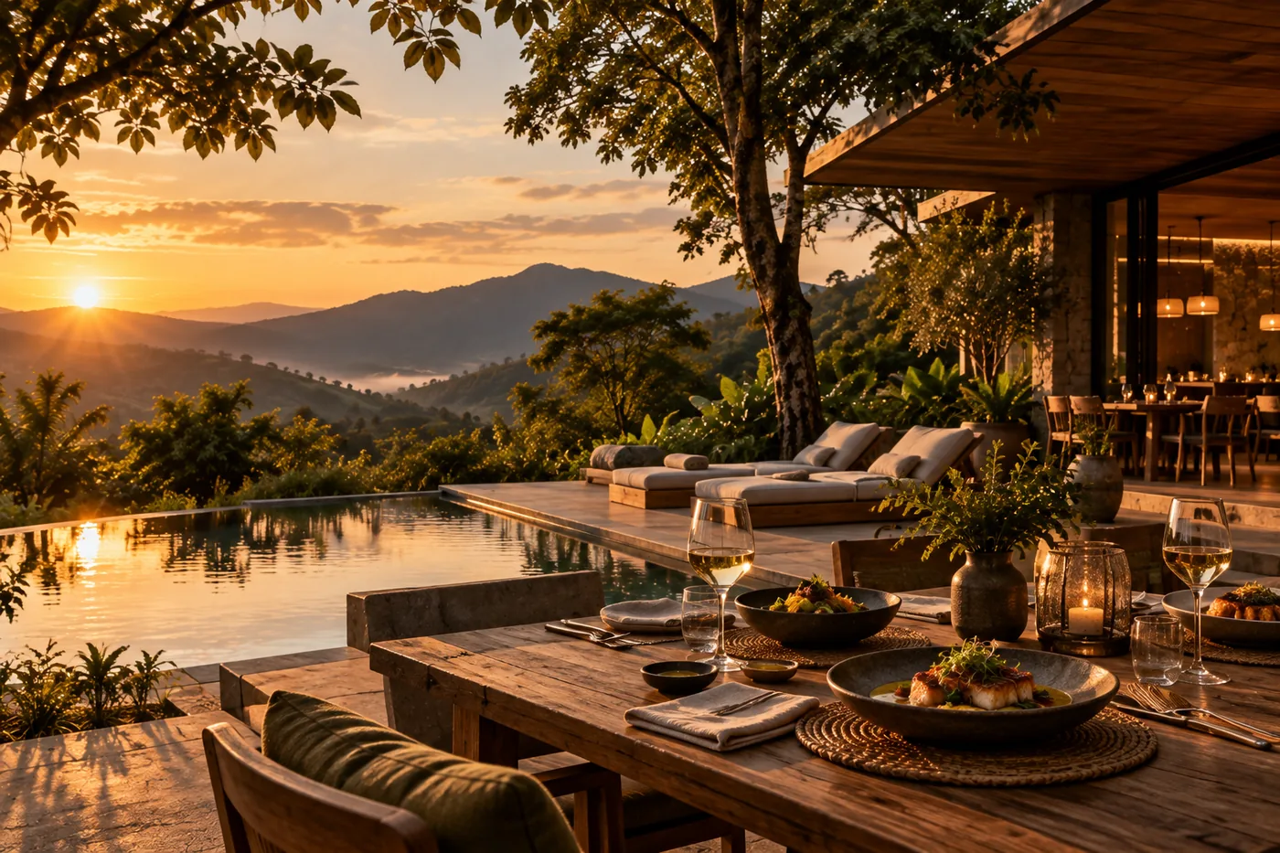 Gastronomia à beira da piscina, Casa Aruá