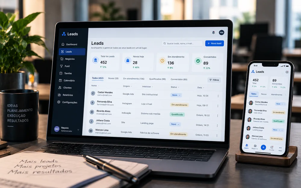 Lista de leads verificados por nicho e cidade