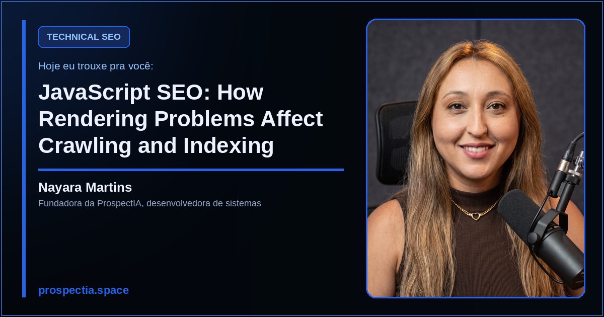 JavaScript SEO: How Rendering Problems Affect Crawling and Indexing, artigo de Nayara Martins, desenvolvedora de sistemas sob medida